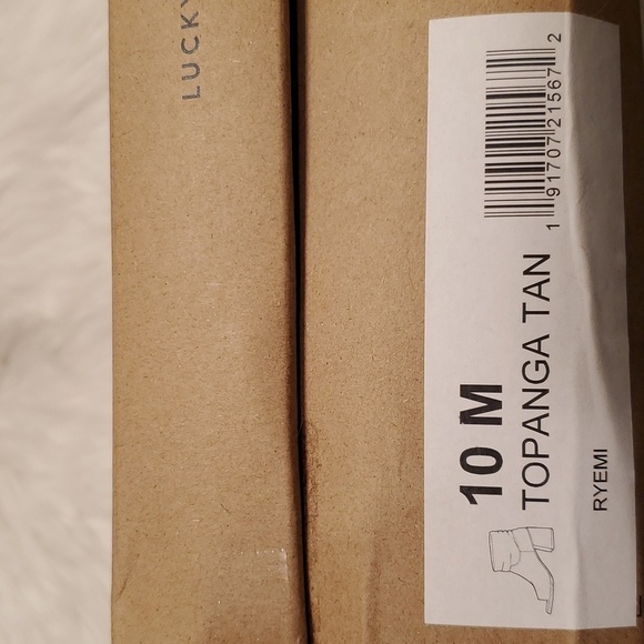 Lucky Brand Ryemi Suede Slouchy Peep Toe Bootie In Tan Block Heel Size 10 - Picture 7 of 7